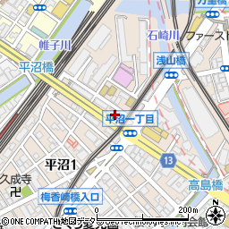神奈川県横浜市西区平沼1丁目37周辺の地図