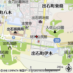 兵庫県豊岡市出石町材木53周辺の地図