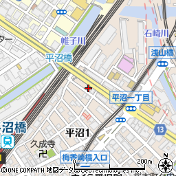 神奈川県横浜市西区平沼1丁目35-4周辺の地図