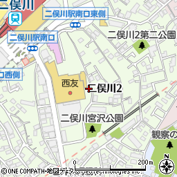 神奈川県横浜市旭区二俣川周辺の地図