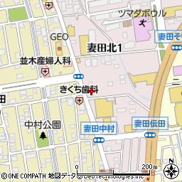 神奈川県厚木市妻田北1丁目8-20周辺の地図