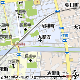 島根県松江市寺町人参方周辺の地図