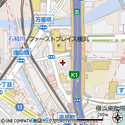 横浜東口ウィスポートビル駐車場周辺の地図