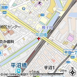 元平沼橋周辺の地図