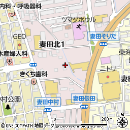 神奈川県厚木市妻田北1丁目8-8周辺の地図