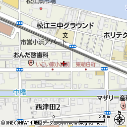 株式会社岡田商店　松江中央給油所周辺の地図