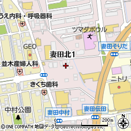 神奈川県厚木市妻田北1丁目8-39周辺の地図