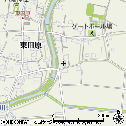 岐阜県関市東田原587周辺の地図
