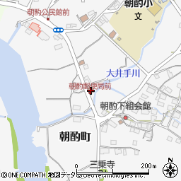 松江朝酌郵便局周辺の地図