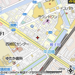 横浜完全個室 満月 はなれ周辺の地図