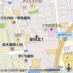 神奈川県厚木市妻田北1丁目12-41周辺の地図