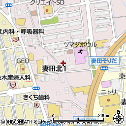 神奈川県厚木市妻田北1丁目11周辺の地図
