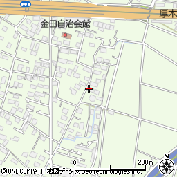 神奈川県厚木市金田718-1周辺の地図