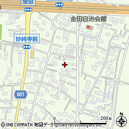 神奈川県厚木市金田444-1周辺の地図