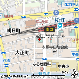 松江ユニバーサルホテル本館周辺の地図