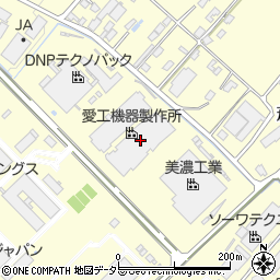 株式会社愛工機器製作所中津川工場周辺の地図