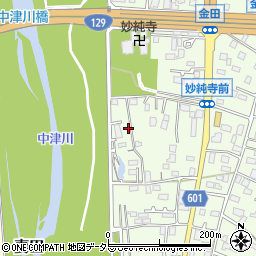 神奈川県厚木市金田307周辺の地図