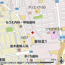神奈川県厚木市妻田北1丁目12-37周辺の地図