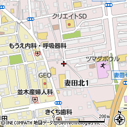 神奈川県厚木市妻田北1丁目12-35周辺の地図