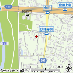 神奈川県厚木市金田322-4周辺の地図