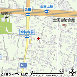 神奈川県厚木市金田455-1周辺の地図