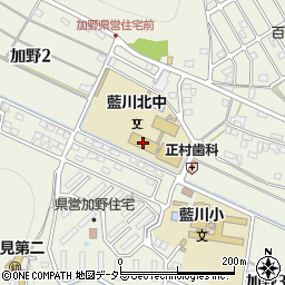 岐阜市立藍川北中学校周辺の地図