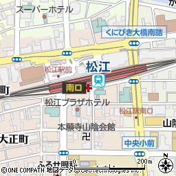 松江駅南口公衆トイレ周辺の地図