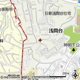 神奈川県横浜市西区浅間台周辺の地図