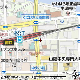 松江市民劇場周辺の地図