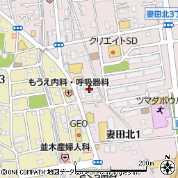 厚木ゼミナール妻田校周辺の地図