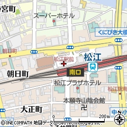JR松江駅周辺の地図