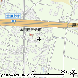 神奈川県厚木市金田730-1周辺の地図