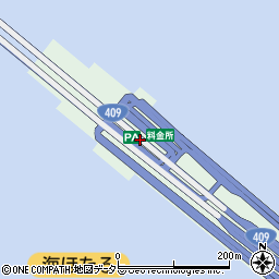 東京湾アクアライン　海ほたるＰＡ下り周辺の地図