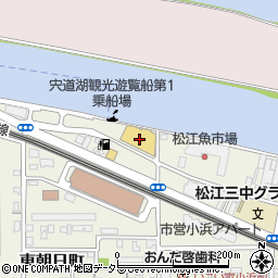 四川担担麺 虎嘯 松江店周辺の地図
