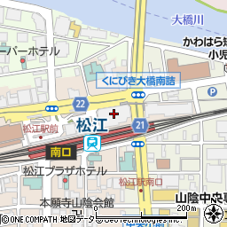 一畑百貨店　松江店５Ｆリビング用品・美術・商品券リビング事務所周辺の地図
