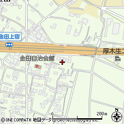 神奈川県厚木市金田698-1周辺の地図