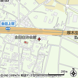 神奈川県厚木市金田698-3周辺の地図