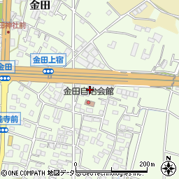 神奈川県厚木市金田688-1周辺の地図