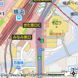 横浜駅東口地下駐車場周辺の地図