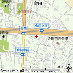 神奈川県厚木市金田486周辺の地図