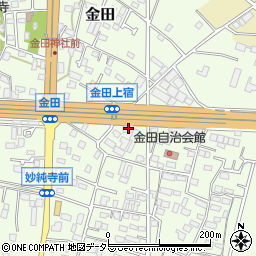 神奈川県厚木市金田672-1周辺の地図