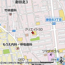神奈川県厚木市妻田北1丁目17周辺の地図