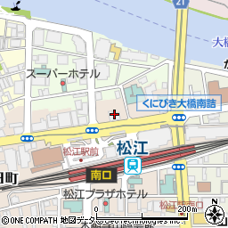 アフラック　サービスショップ松江駅前店周辺の地図