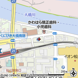 タイムズ松江東朝日町第３駐車場周辺の地図