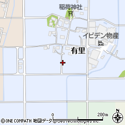 岐阜県本巣市有里周辺の地図