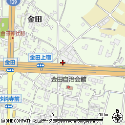 神奈川県厚木市金田668-8周辺の地図