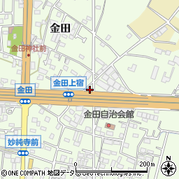 神奈川県厚木市金田670-2周辺の地図