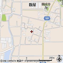 岐阜県本巣市数屋周辺の地図