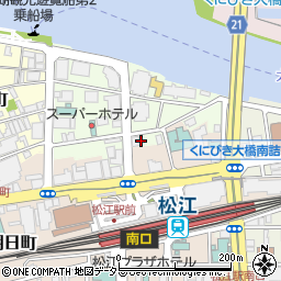 ローソン松江御手船場町店周辺の地図
