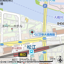 松江エクセルホテル東急周辺の地図